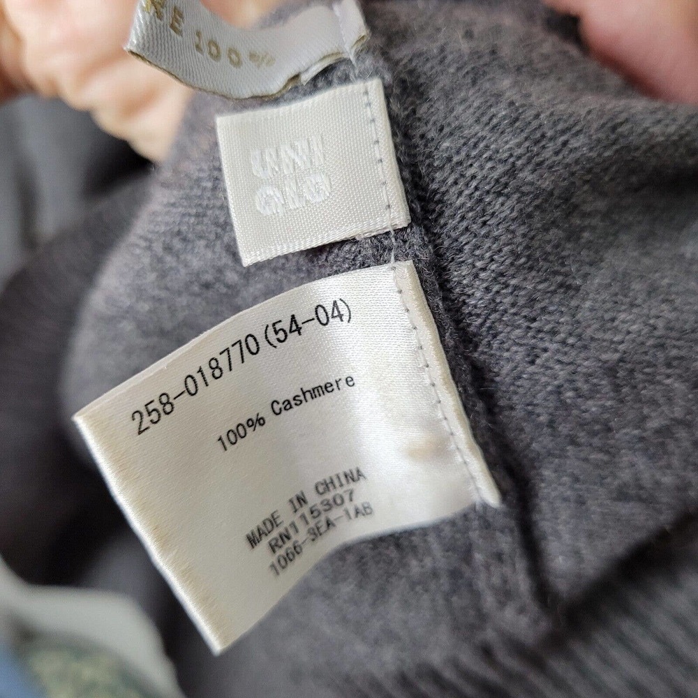 Uniqlo Womens Size Lg dark gray 100% Cashmere Turtleneck Sweater Pullover - Picture 4 of 6